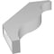 Ekena Millwork 3 1/2-in. W x 24-in. D x 32-in. H Funston Architectural Grade PVC Knee Brace BRCP035X24X32FST - alternate 3